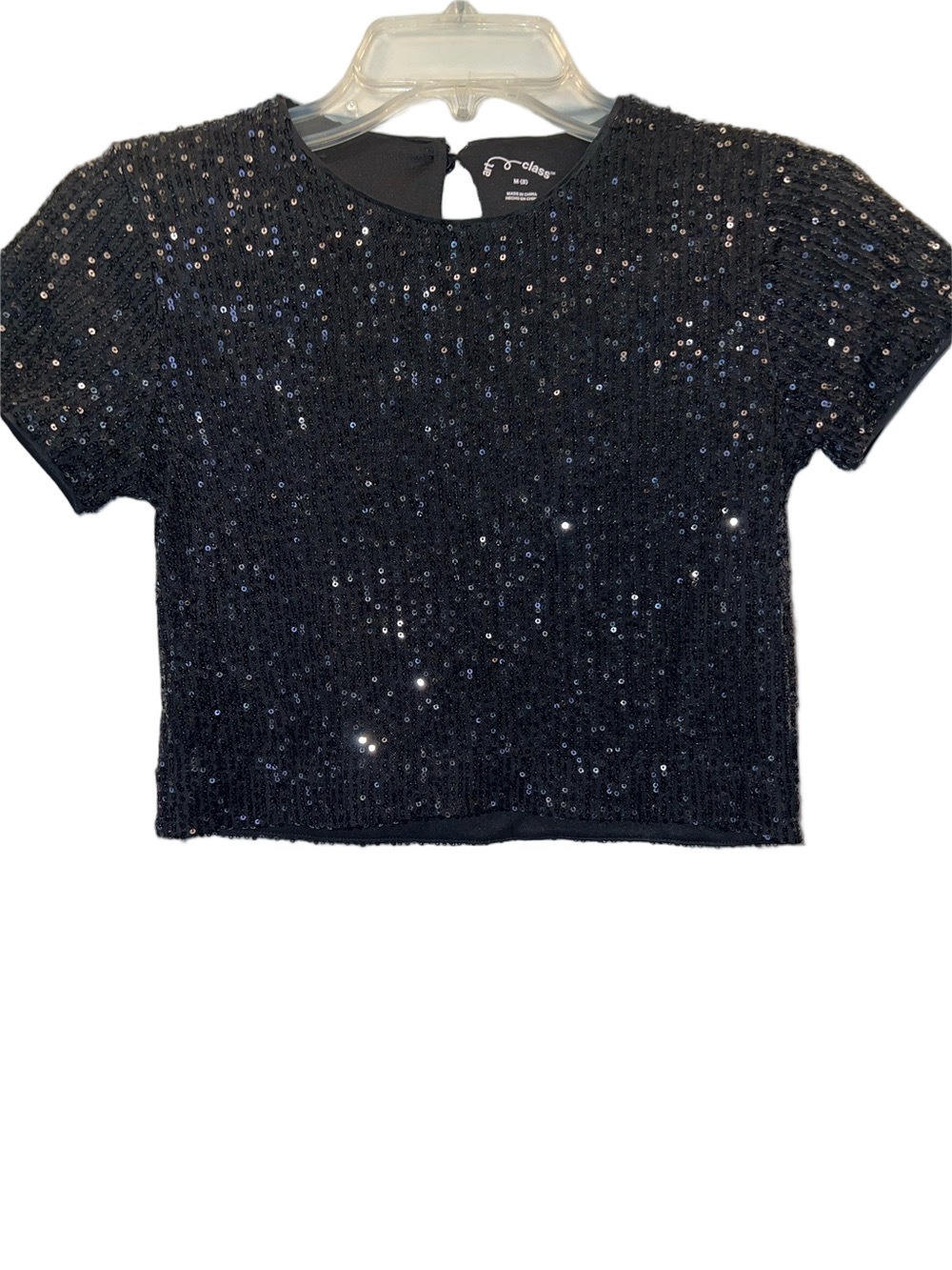 art class Black Sequin Top, Size Youth 8